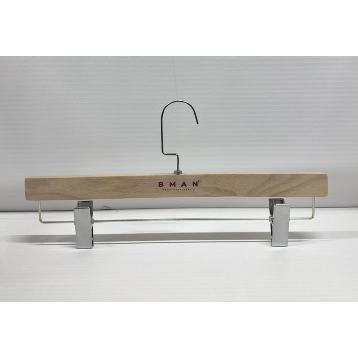 NA P450M    TULLE WHİTE 40,1.4 - HOLZ KLEIDERBÜGEL HOSEN-RÖCKE KLEIDERBÜGEL