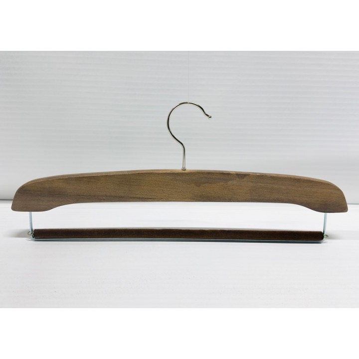 NA P600BT         WALNUT 40,1.4 - WOODEN HANGERS TROUSERS-SKIRT HANGERS